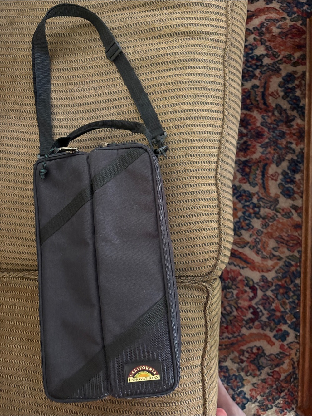 California Innovations Black Travel Organizer Thermal Insulated Wine Bag